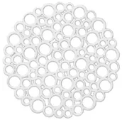 Pozostałe akcesoria kuchenne - Fl1 MATA DO ZLEWU OKRĄGŁA BĄBLE MIĘKKA BIAŁA PRA 40P-MAT-Z/OBI - miniaturka - grafika 1