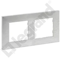 Klawisze i ramki - Legrand NILOE STEP RAMKA 2-KROTNA ALUMINIUM SZCZOTKOWANE 863892 - miniaturka - grafika 1
