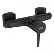 Baterie podtynkowe - Laveo Laveo Bateria natryskowa ścienna Polla BAP 740D czarna - miniaturka - grafika 1