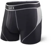 Bielizna sportowa męska - SAXX SAXX bokserki do biegania KINETIC BOXER czarno-szare - miniaturka - grafika 1