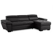 Narożniki - Vente-Unique Sofa narożna rozkładana ze skóry JONOVA - Antracytowy - Narożnik prawostronny - miniaturka - grafika 1