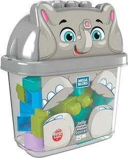 Fisher Price Mega Bloks Pojemnik z klockami Słonik GFX30 730020 - Klocki - miniaturka - grafika 2