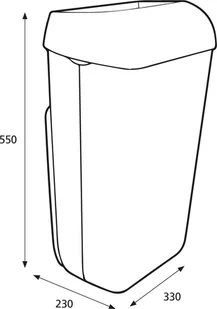 Katrin Inclusive pojemnik na odpady z przykrywką 25 L Czarny 92261 - Kosze na śmieci - miniaturka - grafika 2