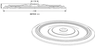 Orac DECOR Luxxus Rozeta R09 Średnica 48,5 /Dekoracje /GAT 1 - Sztukateria - miniaturka - grafika 2