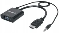 Adaptery i przejściówki - Konwerter Hdmi na Vga M/f audio zasilanie Usb - miniaturka - grafika 1