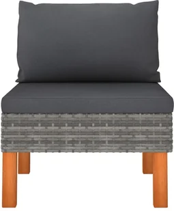 VidaXL 3-cz. zestaw wypoczynkowy do ogrodu, rattan PE i eukaliptus! 315757 - Sofy ogrodowe - miniaturka - grafika 4