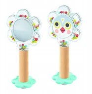 Grzechotki dla dzieci - Djeco Grzechotka z lusterkiem Baby Flower - miniaturka - grafika 1