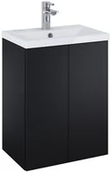 Szafki łazienkowe - Elita Kido szafka podumywalkowa + umywalka set) 50 2D BLACK MATT PDW 168096 - miniaturka - grafika 1