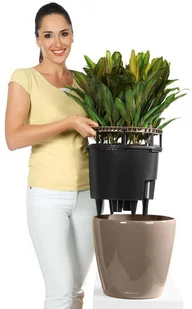 Lechuza Donica Classico 28 LS ALL-IN-ONE, szara, wysoki połysk, 16045 - Donice - miniaturka - grafika 6