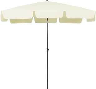 vidaXL Parasol plażowy, piaskowy żółty, 200x125 cm 314727 - Parasole ogrodowe - miniaturka - grafika 4