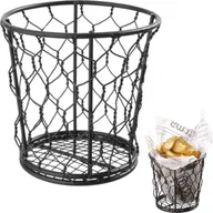 Miski i półmiski - Hendi Koszyk druciany do podawania przekąsek pieczywa BASIC owalny 230x180 mm 425831 - miniaturka - grafika 1