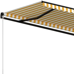 VidaXL Lumarko Ręcznie zwijana markiza, 350 x 250 cm, żółto-biała! 3069078 VidaXL - Markizy - miniaturka - grafika 5