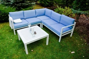 Bello Giardino Komplet mebli ogrodowych Alluminio, biały, 5 elementów - Meble ogrodowe - miniaturka - grafika 5