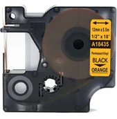 Papier do drukarek - Dymo Taśma winyl 12mm do Rhino 18435 Pomarańczowa - miniaturka - grafika 1