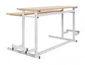 Meble do szkół i przedszkoli - Stół, ławka szkolna komputerowa Tytus 2 osobowy 1300x400 - miniaturka - grafika 1