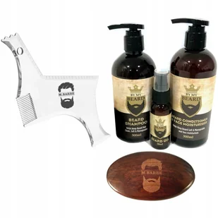 Zestaw Do Brody Kosmetyki + Szczotka + Szablon - Kosmetyki i akcesoria do pielęgnacji brody - miniaturka - grafika 3