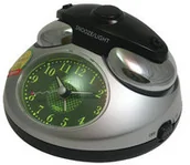 Zegary - Atrix Budzik sweep z melodią i dzwonkami /srebrny 992S - miniaturka - grafika 1