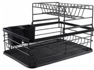 Suszarki do naczyń - EliteHoff Suszarka do naczyń Elitehoff E-8072 aluminiowa czarna EliteHoff E 8072 - miniaturka - grafika 1