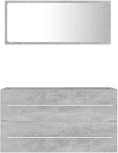 VidaXL Lumarko 2-częściowy zestaw mebli łazienkowych, szarość betonu, płyta 804849 VidaXL - Meble łazienkowe - miniaturka - grafika 30