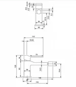 Baterie bidetowe - Omnires Slide Bateria bidetowa grafit SL7720GR - miniaturka - grafika 1
