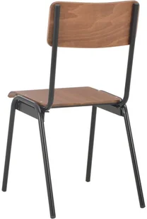 vidaXL Krzesła do jadalni, 4 szt., brązowe, sklejka i stal - Krzesła - miniaturka - grafika 5