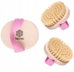 Nested Szczotka do Masażu Ciała Tampico Różowa - Szczotki do masażu - miniaturka - grafika 2