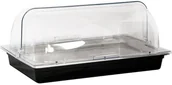 Szafy i witryny chłodnicze - Stalgast Witrynka chłodząca z poliwęglanu roll top z tacą gn 1/1 419100 - miniaturka - grafika 1