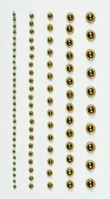 Heyda naklejki, Perełki, kółka, złote - Scrapbooking - miniaturka - grafika 2