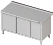 Stoły gastronomiczne - Stalgast Stół przyścienny z szafką drzwi skrzydłowe 1400x600x850 mm 980556140 - miniaturka - grafika 1