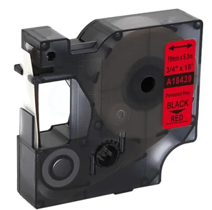 DYMO strefadrukarek.pl Taśma 18439 winylowa 19mm x 5.5m czerwona czarny nadruk - zamiennik | OSZCZĘDZAJ DO 80% - ZADZWOŃ! 730811399 PROMOCJA! RH-18439 - Dodatki do drukarek i skanerów - miniaturka - grafika 2