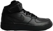Buty sportowe męskie - Nike Air Force 1 Mid GS All Black czarny 314195-004 - miniaturka - grafika 1
