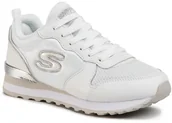Sneakersy damskie - SKECHERS Sneakersy Goldn Gurl 111/WSL Biały - miniaturka - grafika 1
