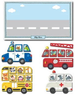 Apli Kids Magnetyczna układanka Apli Kids - Pojazdy - Układanki dla dzieci - miniaturka - grafika 5