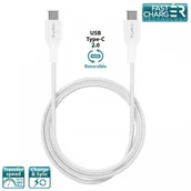 Kable USB - PURO Type-C Charge & Sync Cable - Kabel USB-C 2.0 na USB-C 2.0 do ładowania & synchronizacji danych, 2A, 480 Mbps, 1 m (biały) CUSBCUSBCWHI - miniaturka - grafika 1