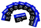 Czytniki kart pamięci - iStorage 10-pak iStorage karta microSD 64 GB | Szyfrowanie danych zapisanych na iStorage kart microSD za pomocą pamięci flash USB SDAshur | Kompatybilny tylko z napędami SD datAshur IS-MSD-10-64 - miniaturka - grafika 1