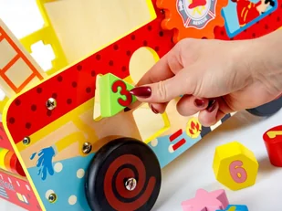 HH POLAND DREWNIANY CHODZIK EDUKACYJNY STRAŻ POŻARNA PCHACZ HH-HM013238 - Pchacze - miniaturka - grafika 6