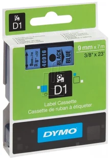 Dymo Taśma D1- 9mm x 7m czarny/ niebieski S0720710 - Etykiety do drukarek - miniaturka - grafika 4