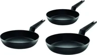 Patelnie - NoName Patelnia patelnia Titanium 20/24/28 cm aluminiowa czarna 3 szt twm_980513 - miniaturka - grafika 1