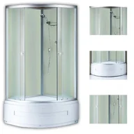 Kabiny z hydromasażem - Kabina prysznicowa półokrągła zabudowana 90x90 WSH-304B WSH-304B - miniaturka - grafika 1