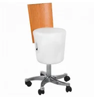 Krzesła i taborety kosmetyczne - ACTIVESHOP TABORET KOSMETYCZNY AZZURRO 028E BIAŁY - miniaturka - grafika 1