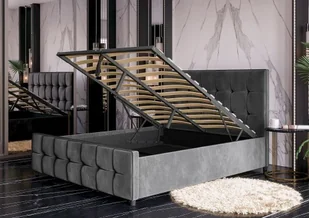 EMWOmeble ŁÓŻKO 160X200 Z MATERACEM - MEDIOLAN (SFG015) - WELUR NIEBIESKI 82 2331 - Łóżka EMWOmeble ŁÓŻKO 160X200 Z MATERACEM - MEDIOLAN (SFG015) - WELUR NIEBIESKI 82 2331 - Łóżka - miniaturka - grafika 1