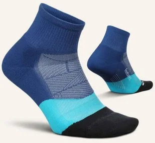 FEETURES FEETURES Skarpetki do biegania krótkie ELITE LIGHT CUSHION QUARTER niebieskie - Skarpetki sportowe męskie - miniaturka - grafika 2
