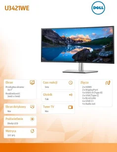 Dell U3421WE Czarno-szary (210-AXQL) - Monitory - miniaturka - grafika 12