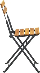 vidaXL Składane krzesła bistro, 4 szt., lite drewno akacjowe! 313161 - Fotele i krzesła ogrodowe - miniaturka - grafika 4