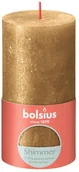 Świece - Bolsius Świeca pieńkowa Rustic Shine złota wys. 13 cm - miniaturka - grafika 1