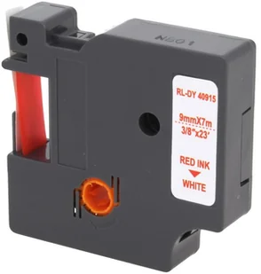 Dymo Zamiennik taśmy D1 40915 9mm biała/czerwony - Etykiety do drukarek - miniaturka - grafika 2
