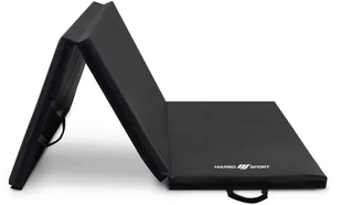 Marbo Sport Materac gimnastyczny składany twardy z rzepami 180 x 90 x 5 cm czarny - 1009120 - Maty do ćwiczeń - miniaturka - grafika 4
