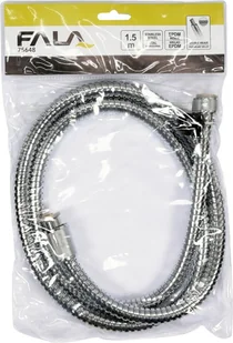 FALA WĄŻ PRYSZNICOWY 1.5M WZMOCNIONY PODWÓJNY SPLOT CHROMOWANY 75648 - Węże prysznicowe - miniaturka - grafika 3