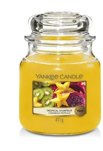 Yankee Candle Tropical Starfruit Średnia Świeca Zapachowa 411g YC000301 - Świece - miniaturka - grafika 3
