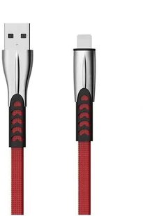 SENBONO SOMOSTEL KABEL USB IPHONE 2.4A CZERWONY 2400MAH QUICK CHARGER QC 3.0 1M POWERLINE METALOWE WTYKI BW02 BW02 Iphone red - Kable komputerowe i do monitorów - miniaturka - grafika 4